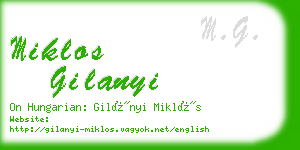 miklos gilanyi business card